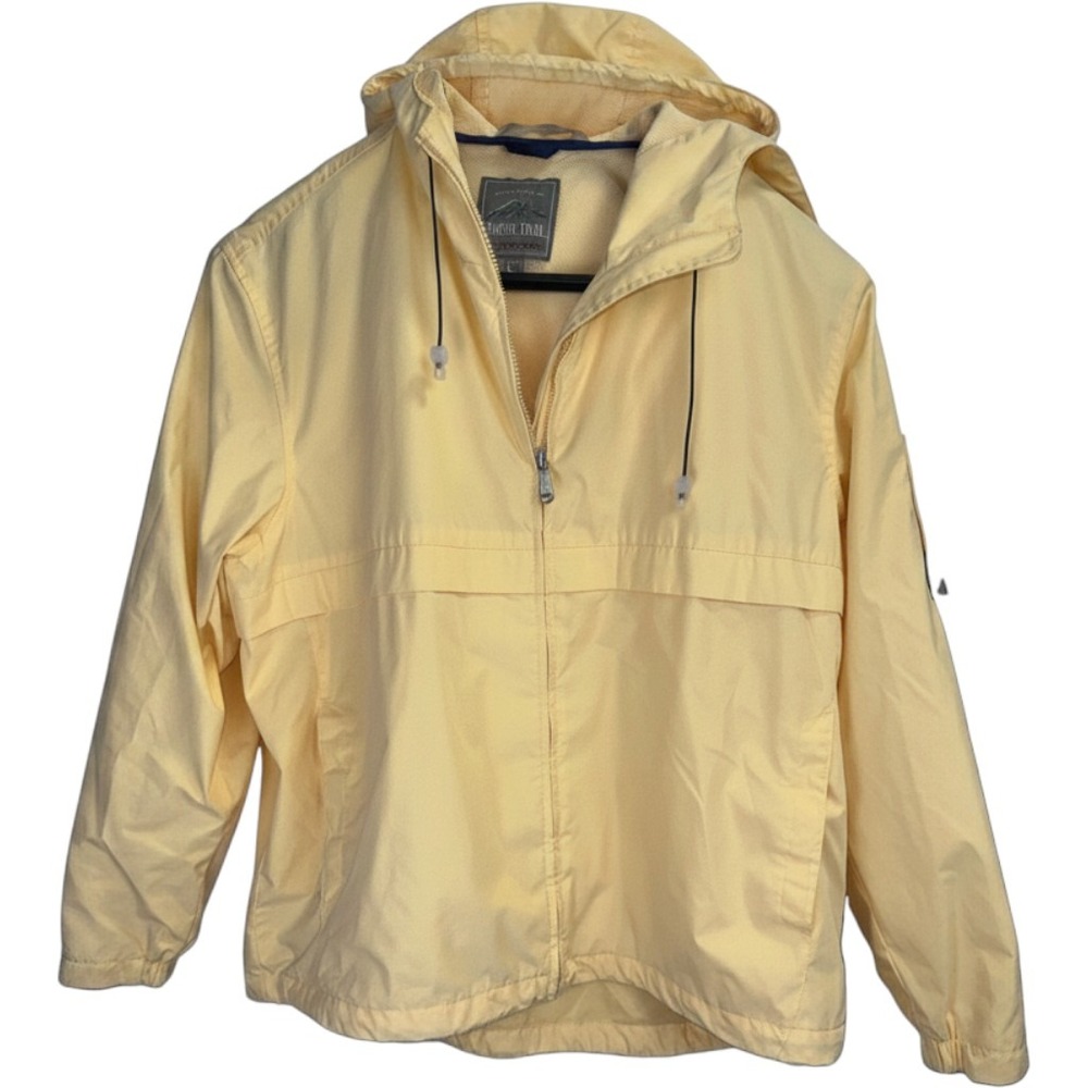Pacific Trail Women's Yellow Hooded Jacket Full Zip Pockets Long Sleeve L